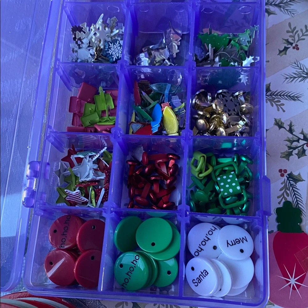 Christmas Junk Journal Kit Scrapbook Paper Ribbons Embellishments Craft Bundle